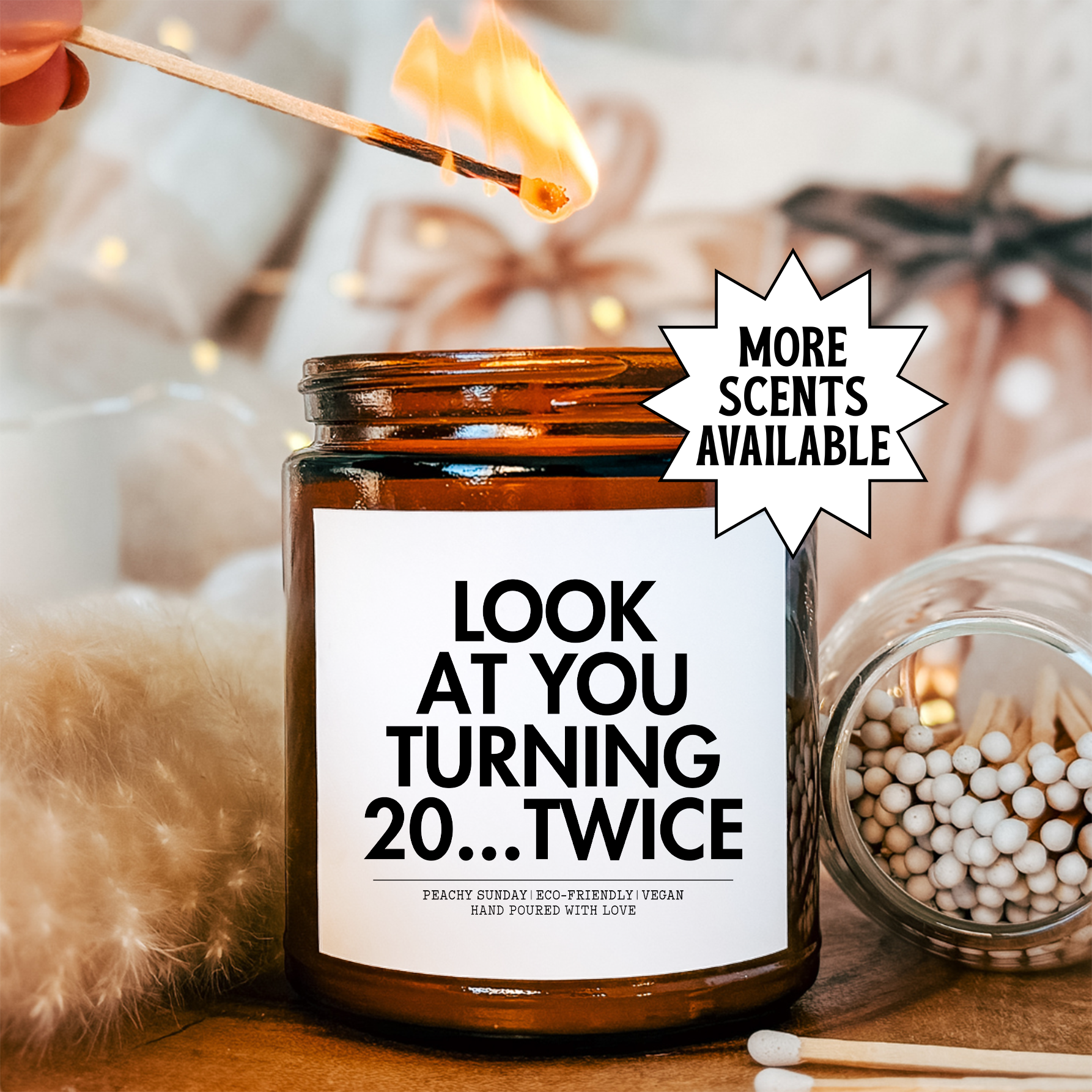 Look At You Turning 20 Twice Candle