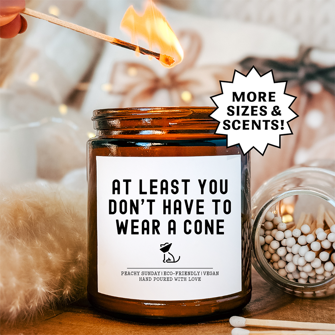 At Least You Don't Have To Wear A Cone Candle