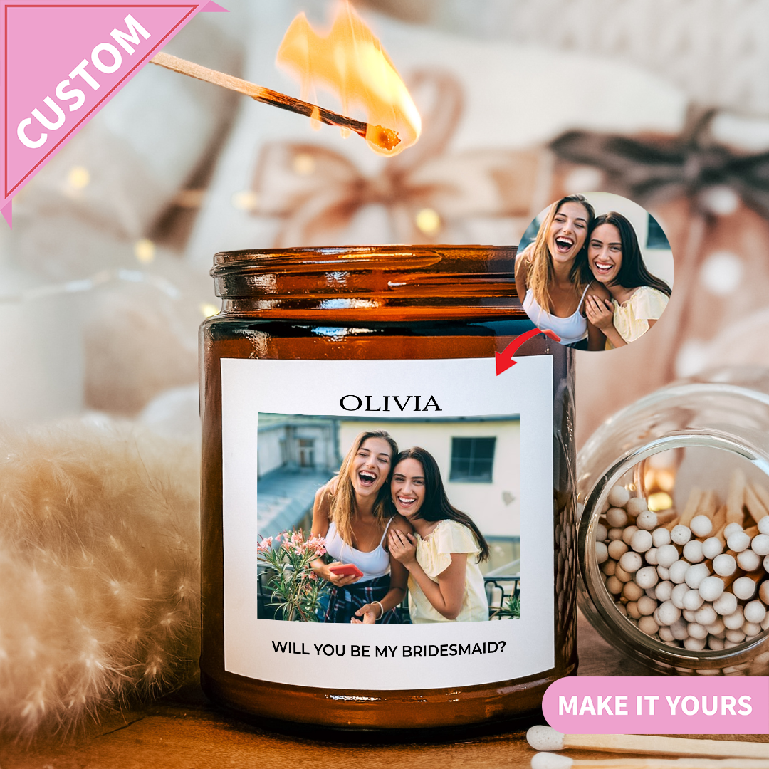 Custom Bridesmaid Proposal & Friendship Gift Candle