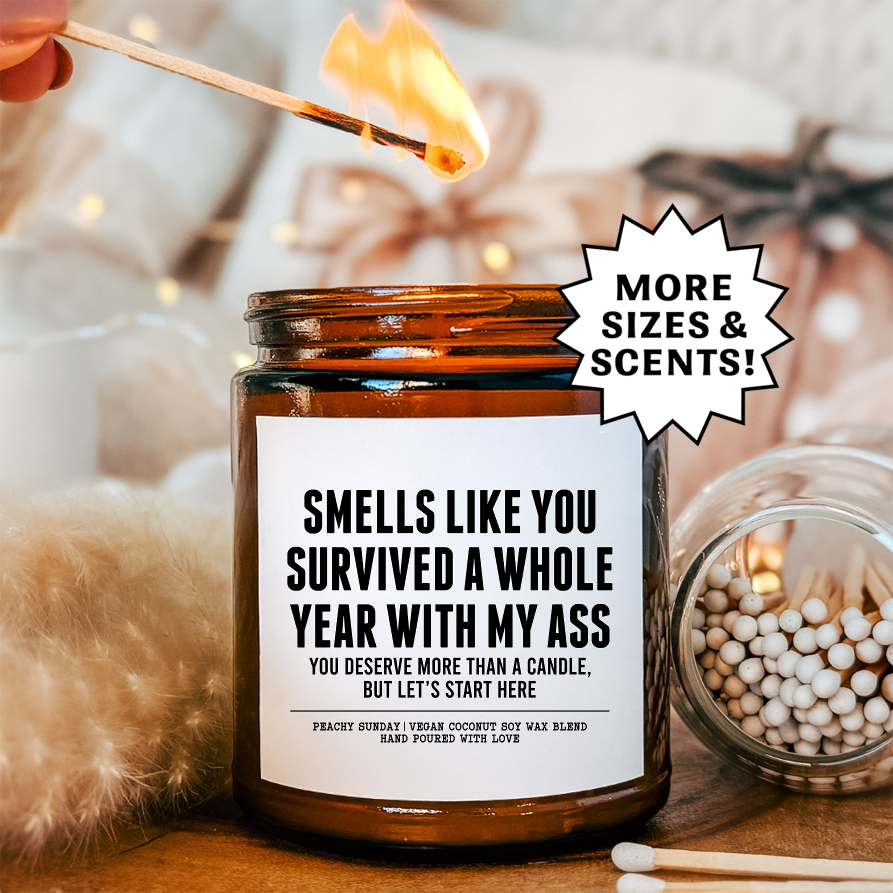 Smells Like You Survived A Whole Year With My A-s Couples Gift Candle