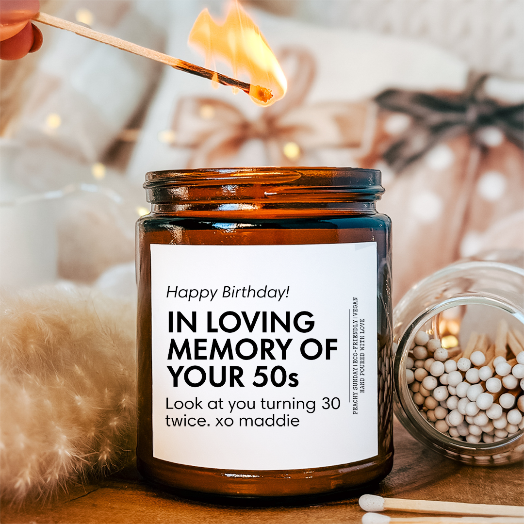 Personalized 60th Birthday Candle