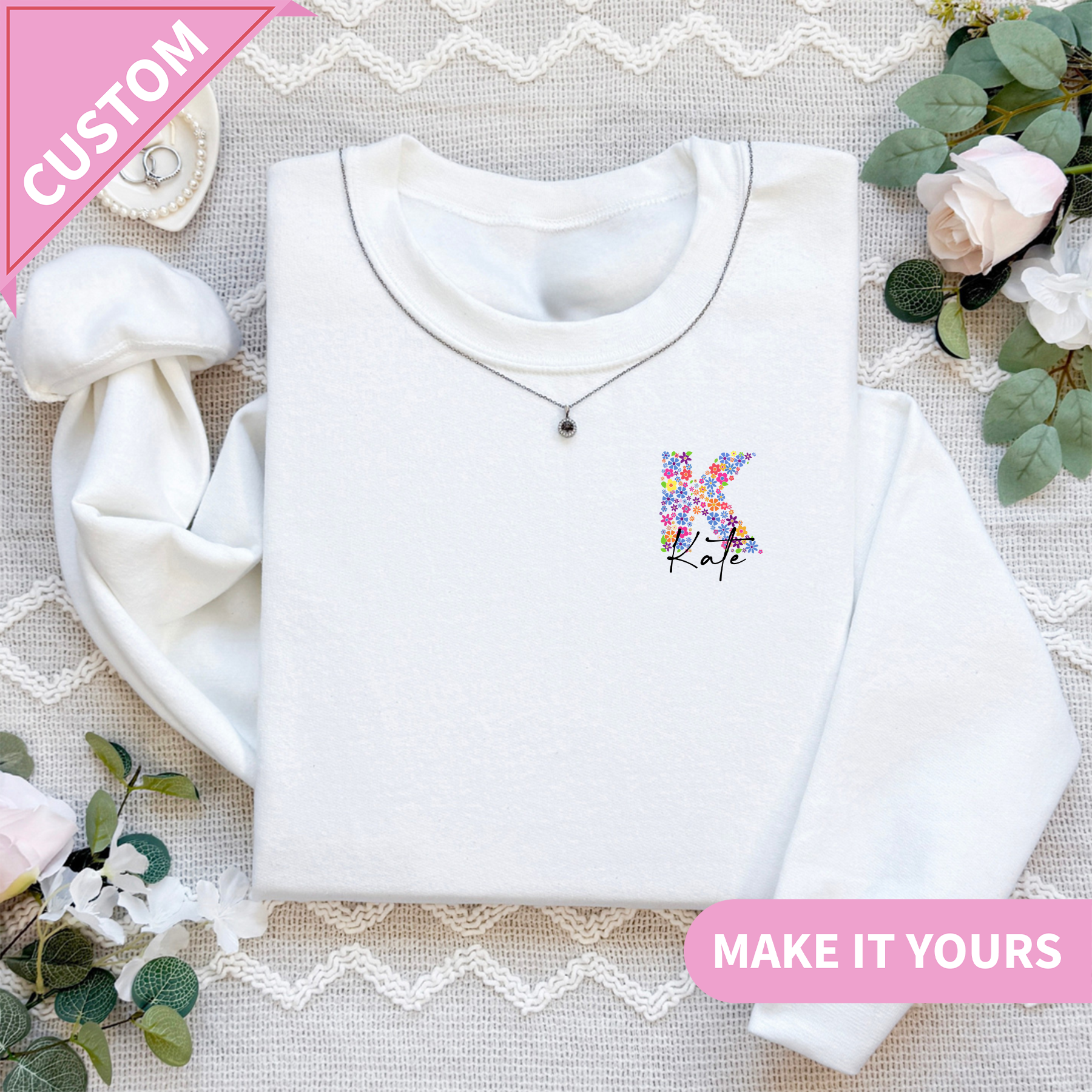 Personalized Monogram Sweatshirt For Women