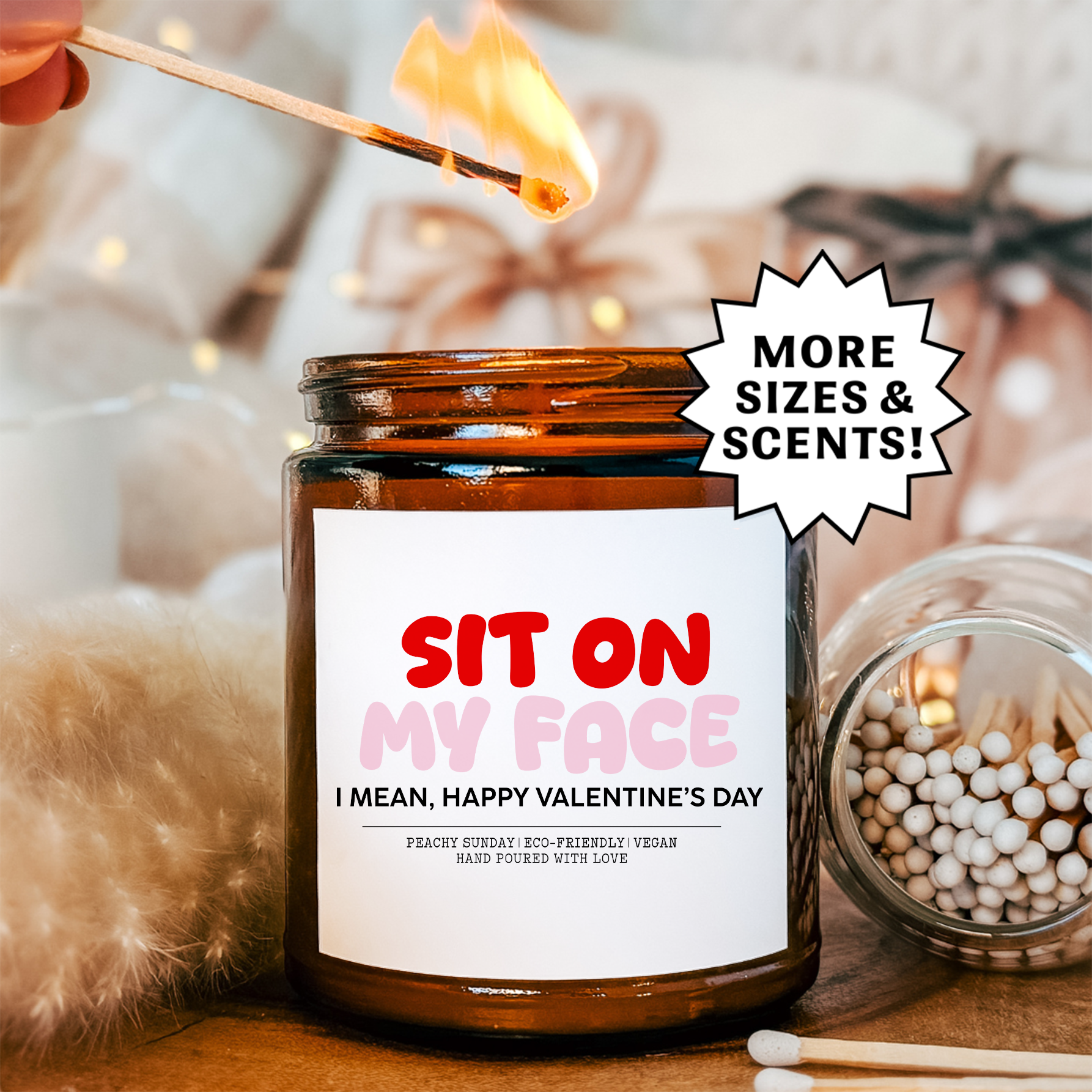 Sit On My Face Valentines Day Candle