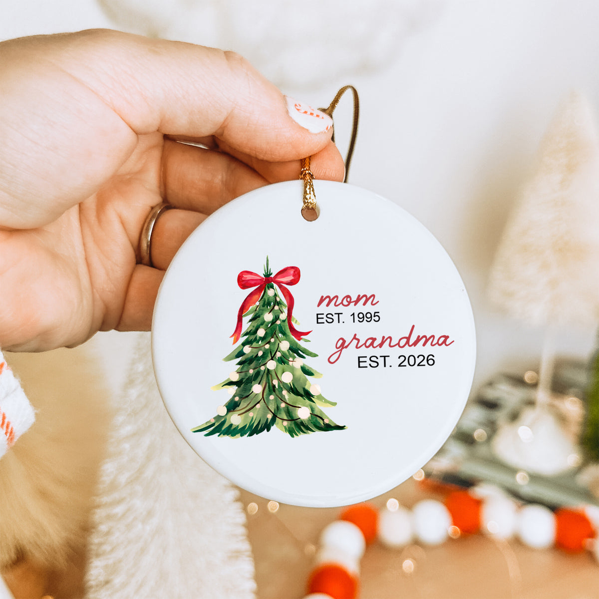 Personalisierter Christbaumschmuck „Von Mama zu Oma“
