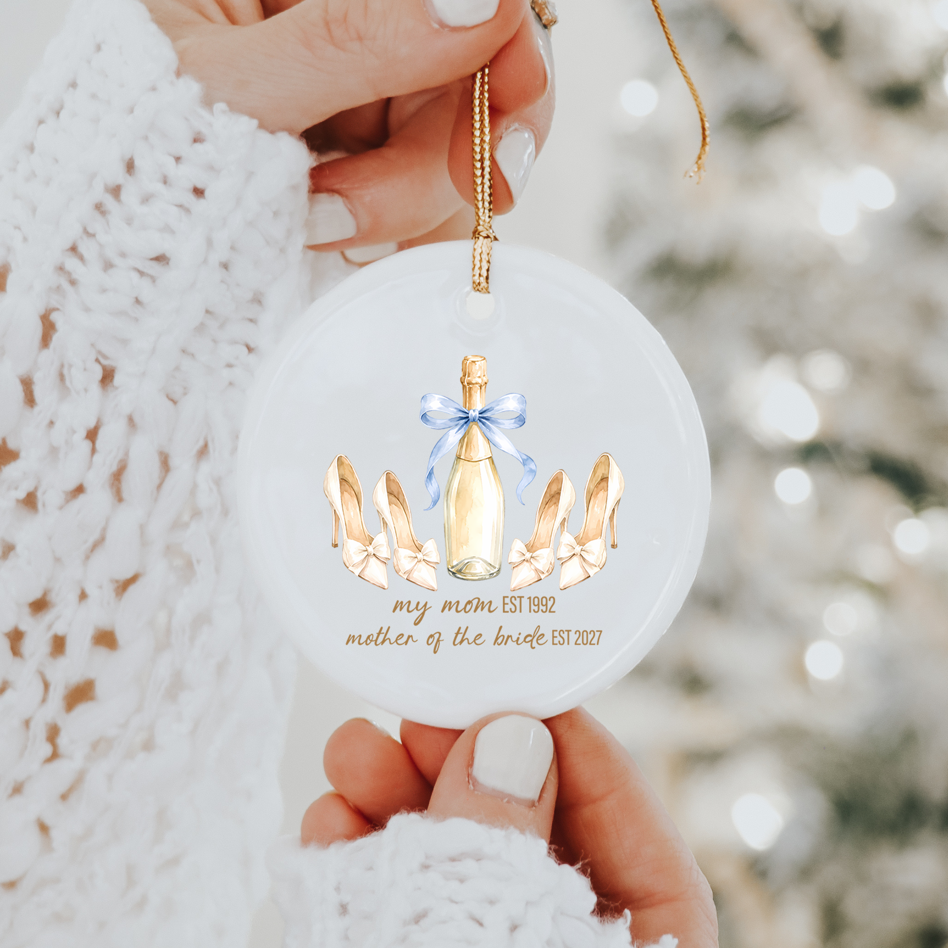 Personalized Mother And Father Of The Bride Ornament