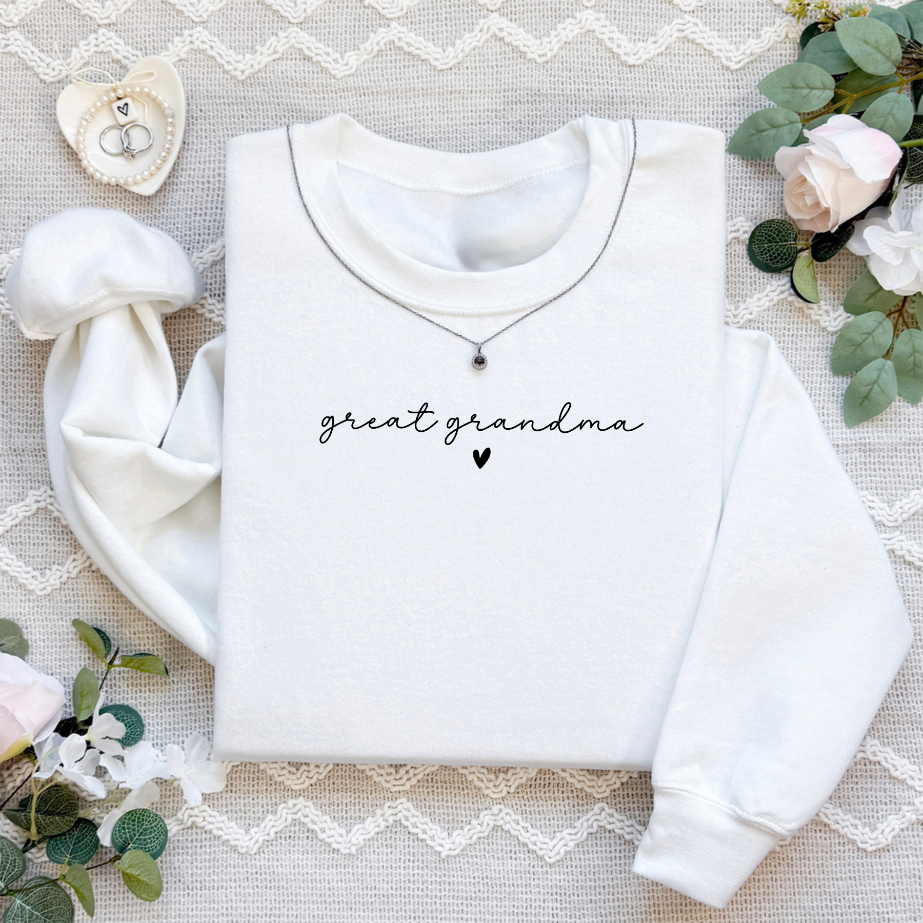 Embroidered Great Grandma Sweatshirt