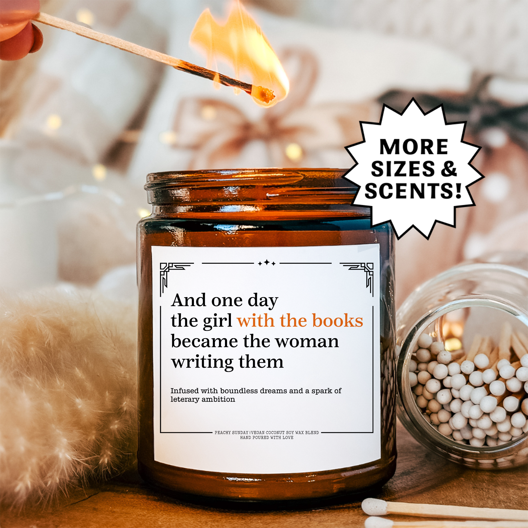 One Day The Girl With The Books Candle