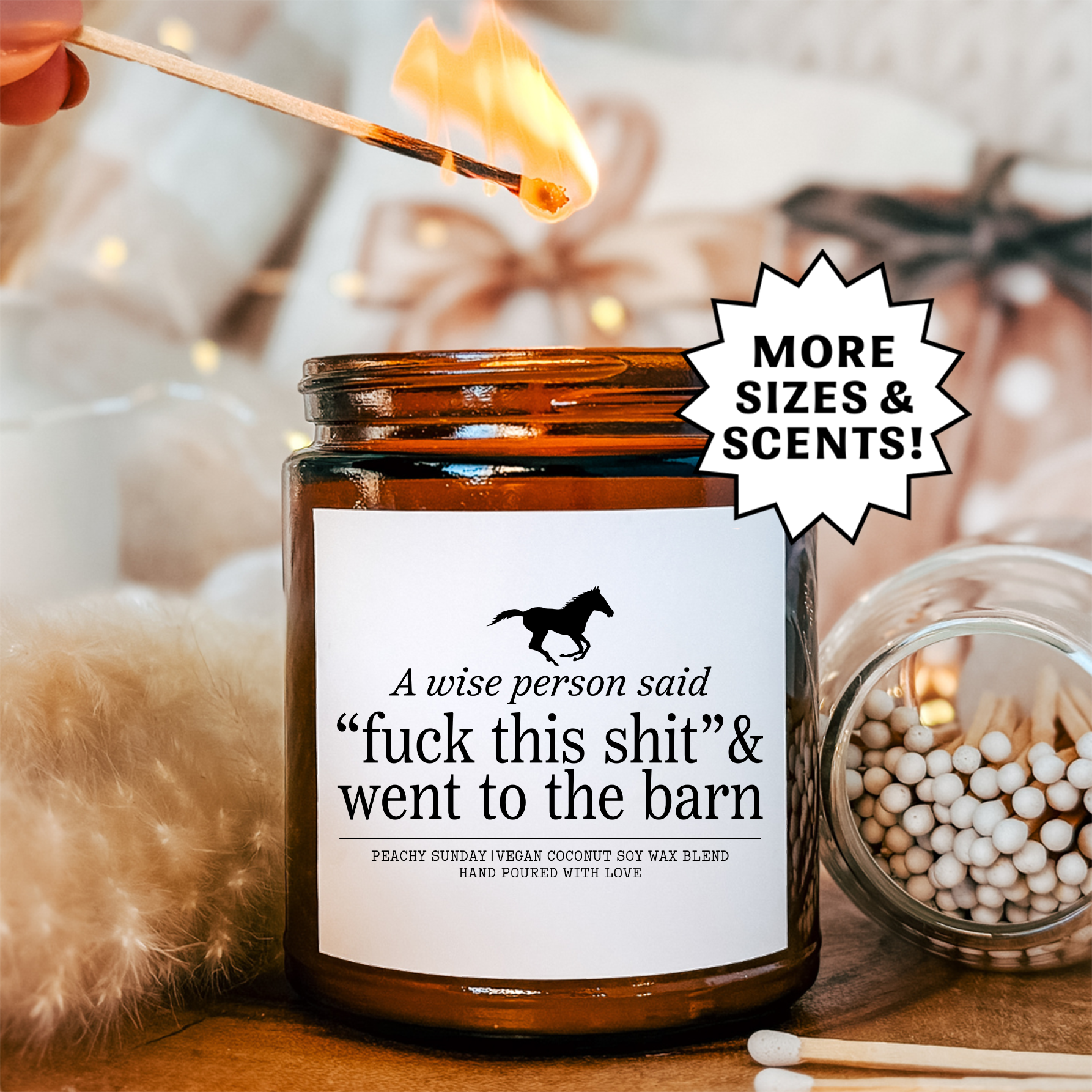 F-cking This S-it Went To The Barn Candle