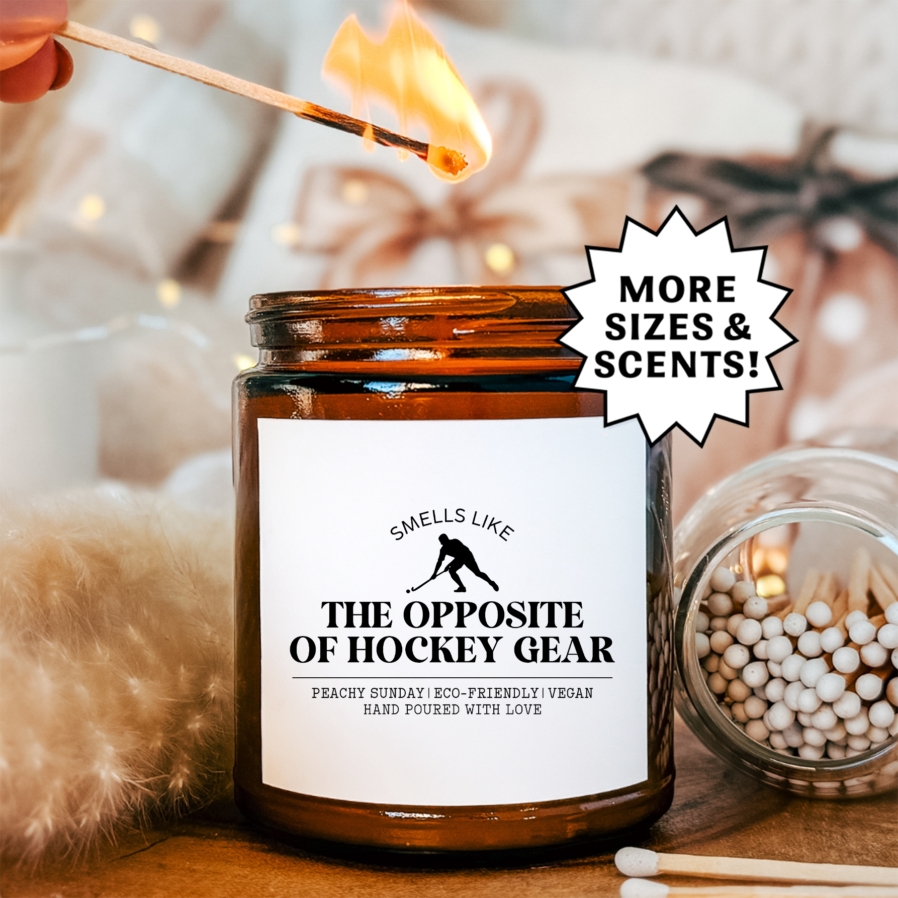 Smells Like Opposite Of Hockey Gear Candle