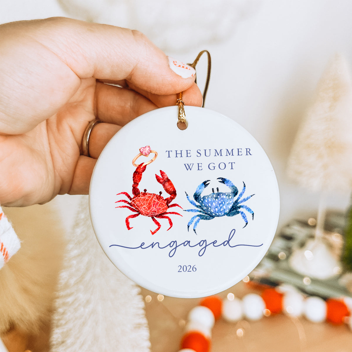 Personalisierbarer Ornament-Anhänger „Der Sommer, in dem wir uns verlobt haben“