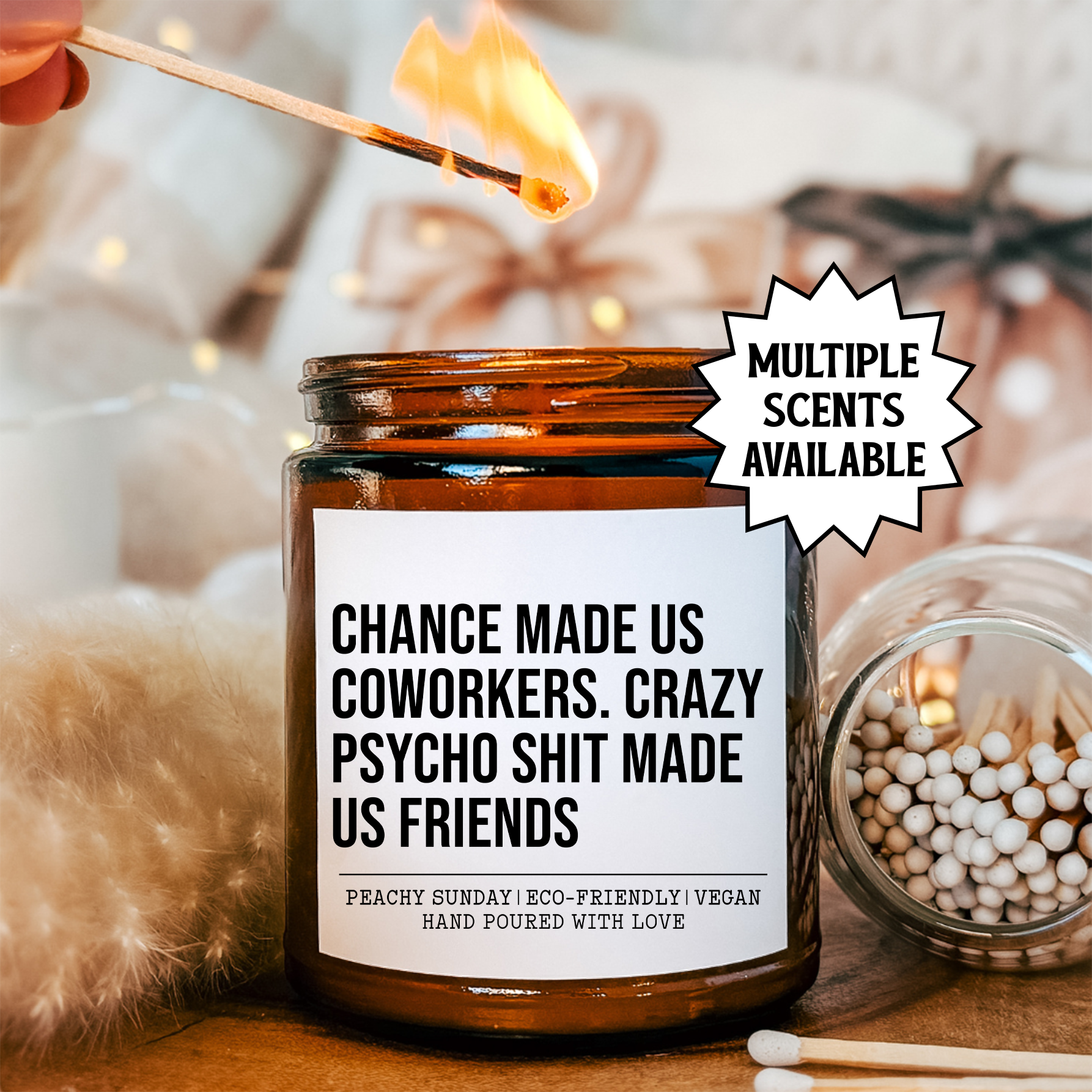 Chance Made Us Coworkers Candles