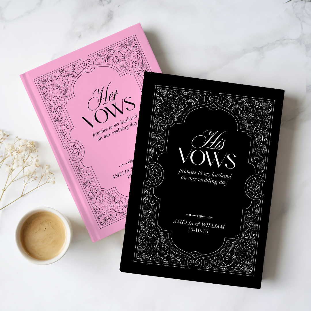 Personalized Bookish Wedding Vow Journal
