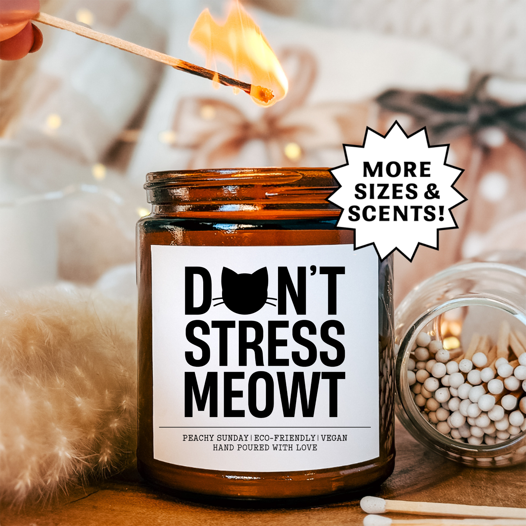 Don't Stress Meowt Candle