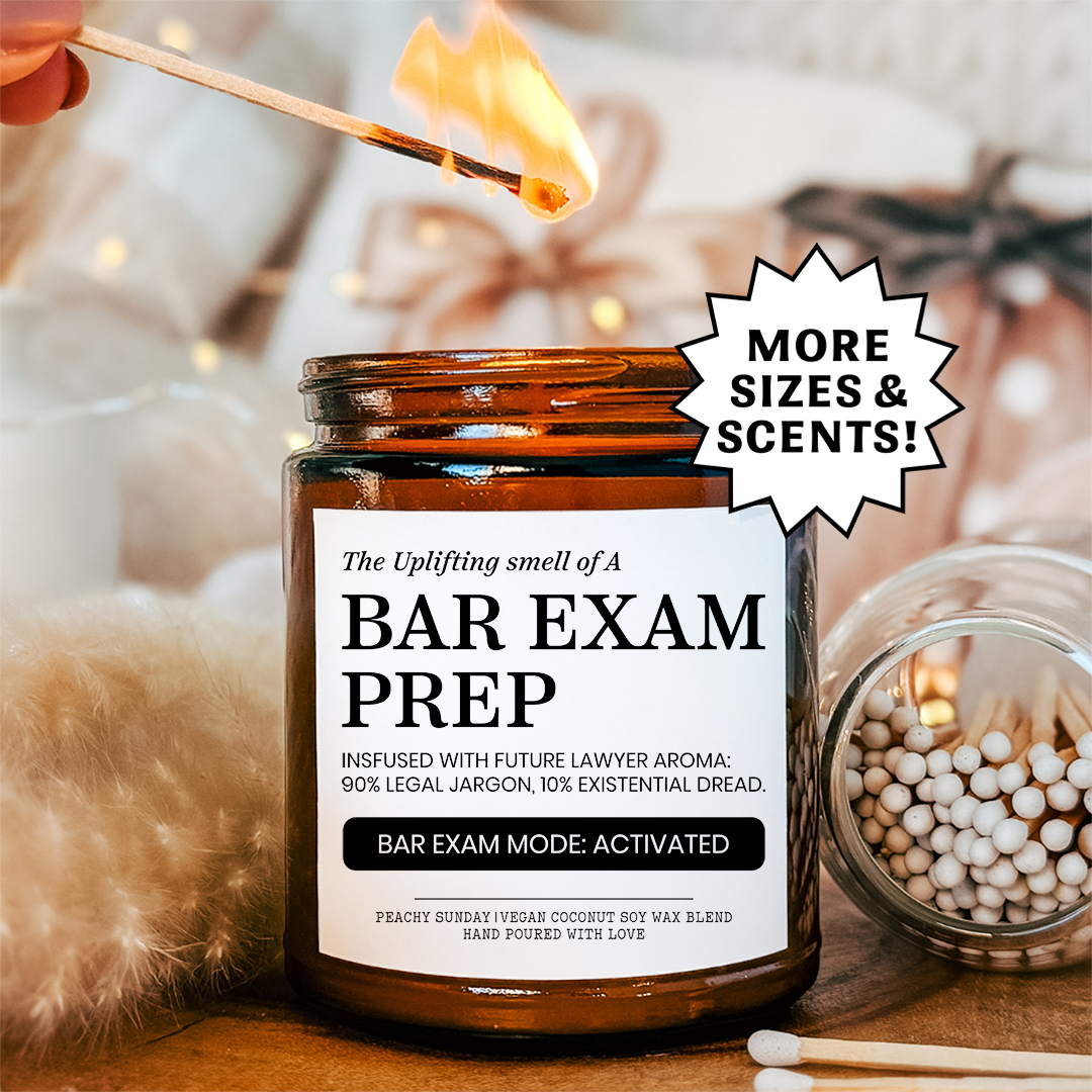 Bar Exam Prep Candle