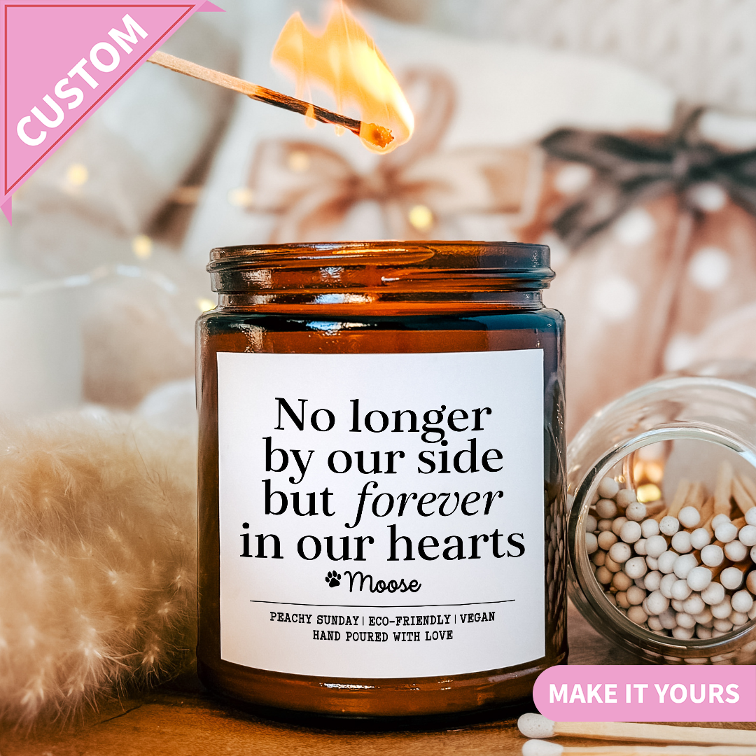 Custom Dog Sympathy Pet Remembrance Gift Candle