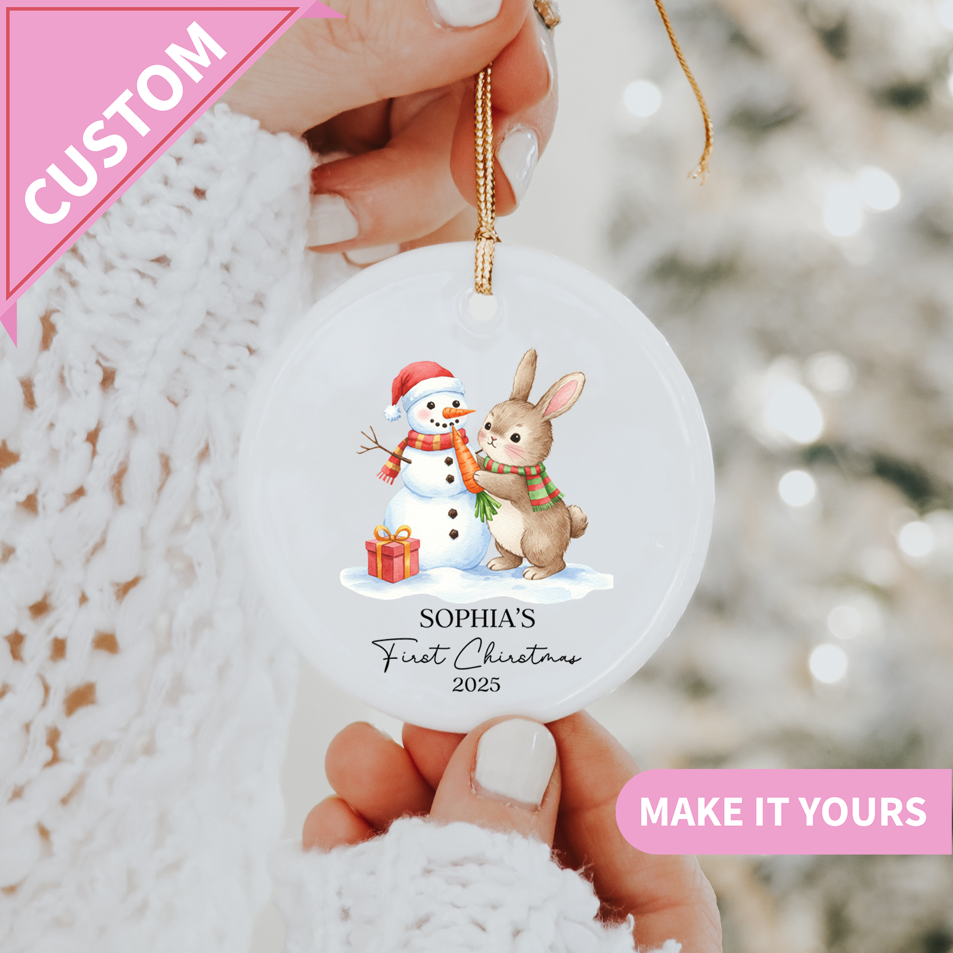 Personalized Baby's First Christmas Ornament