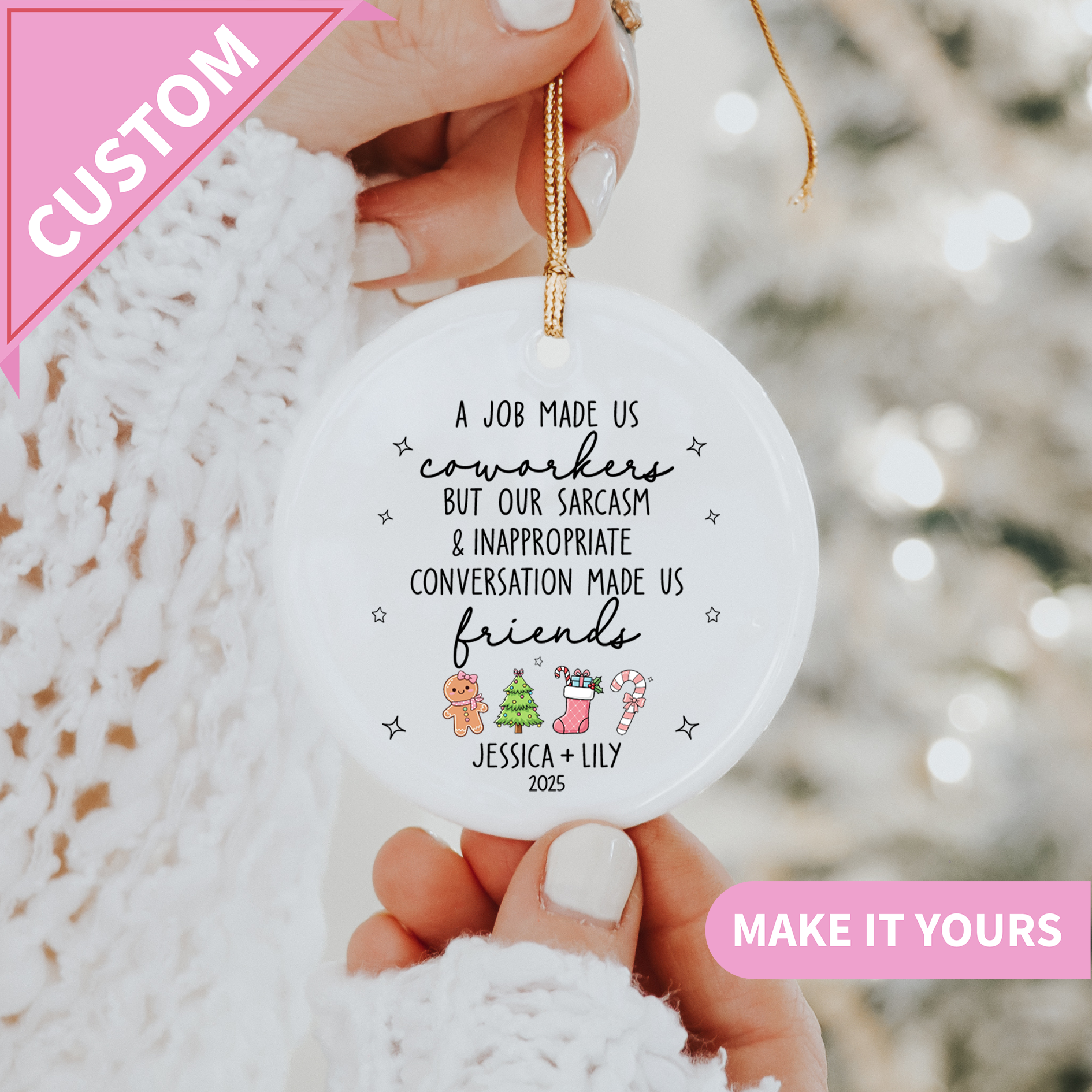 Personalized Coworker Ornament