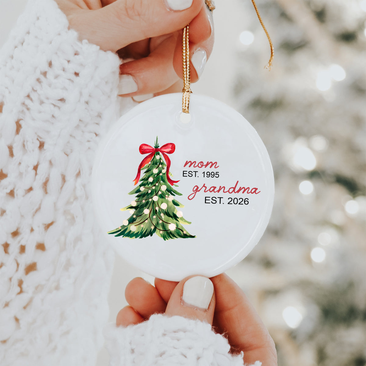 Personalisierter Christbaumschmuck „Von Mama zu Oma“