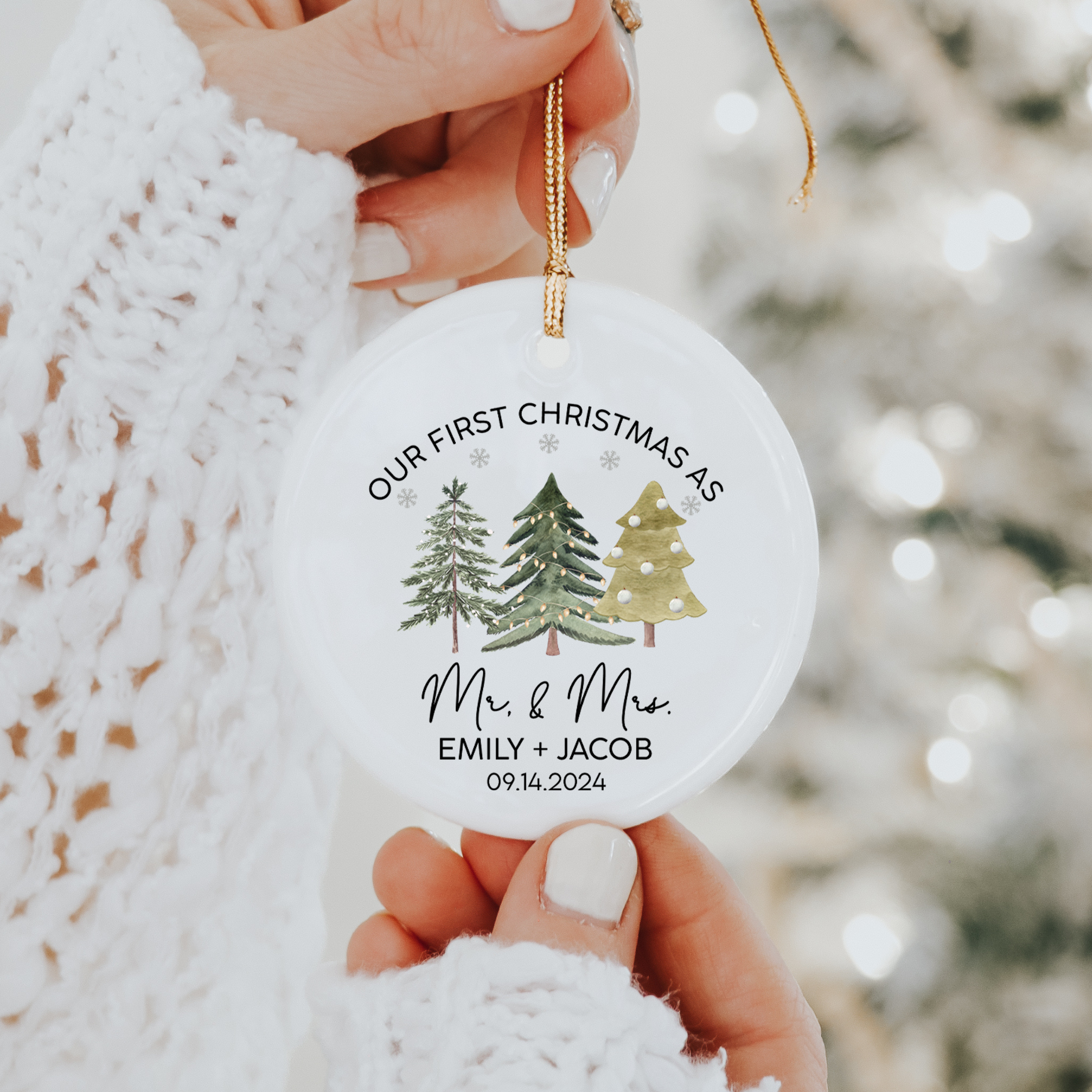 Personalized Our First Christmas As Mr And Mrs Christmas Ornament