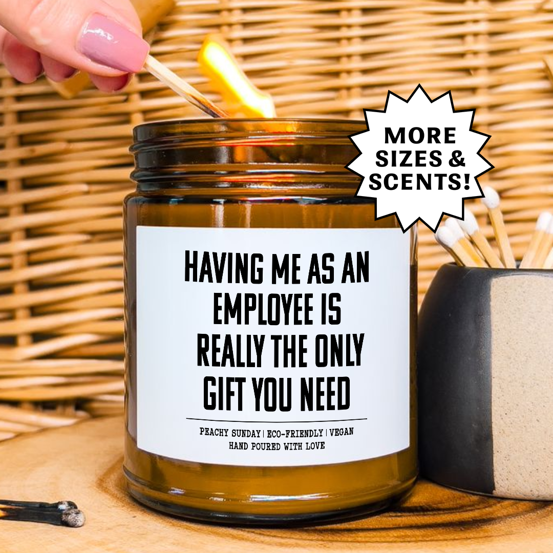 Employee Office Gift with Sarcastic Quote Candle