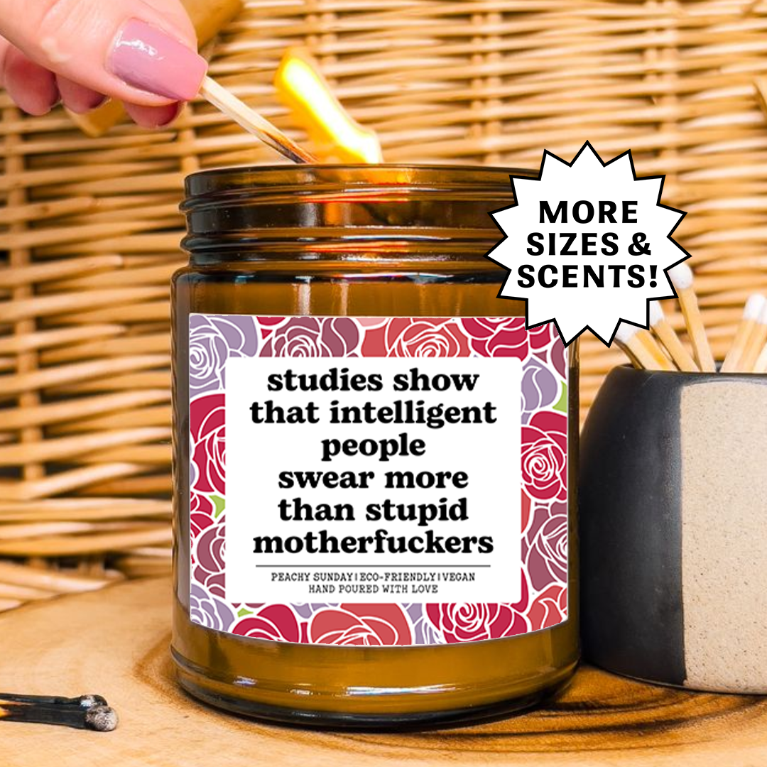 Intelligent People Swear More Gift for Smart Friends Candle