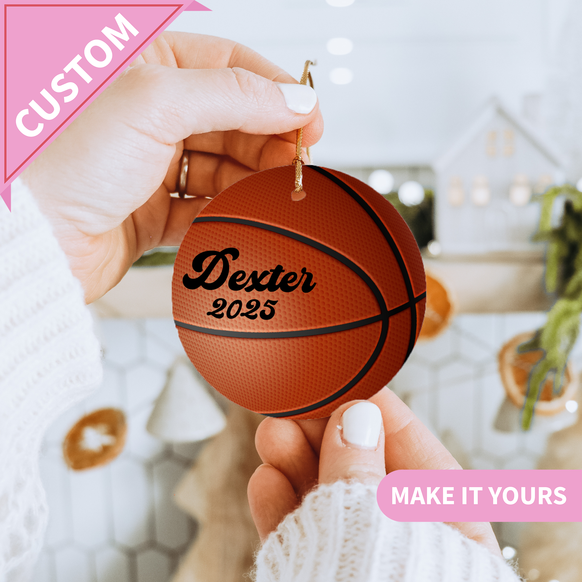 Personalized Basketball Ornament