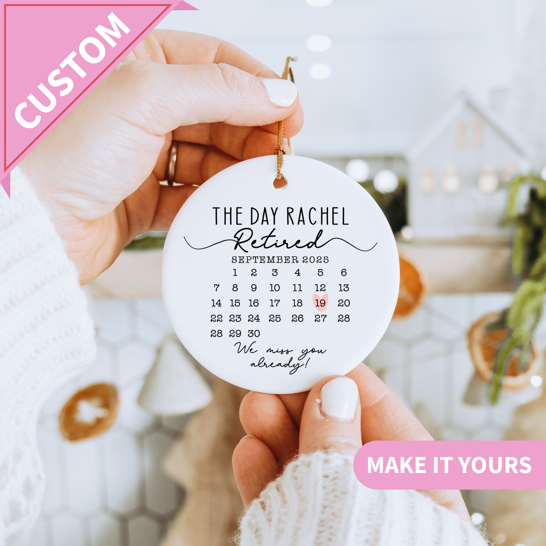 Personalized The Day Rachel Retired Ornament