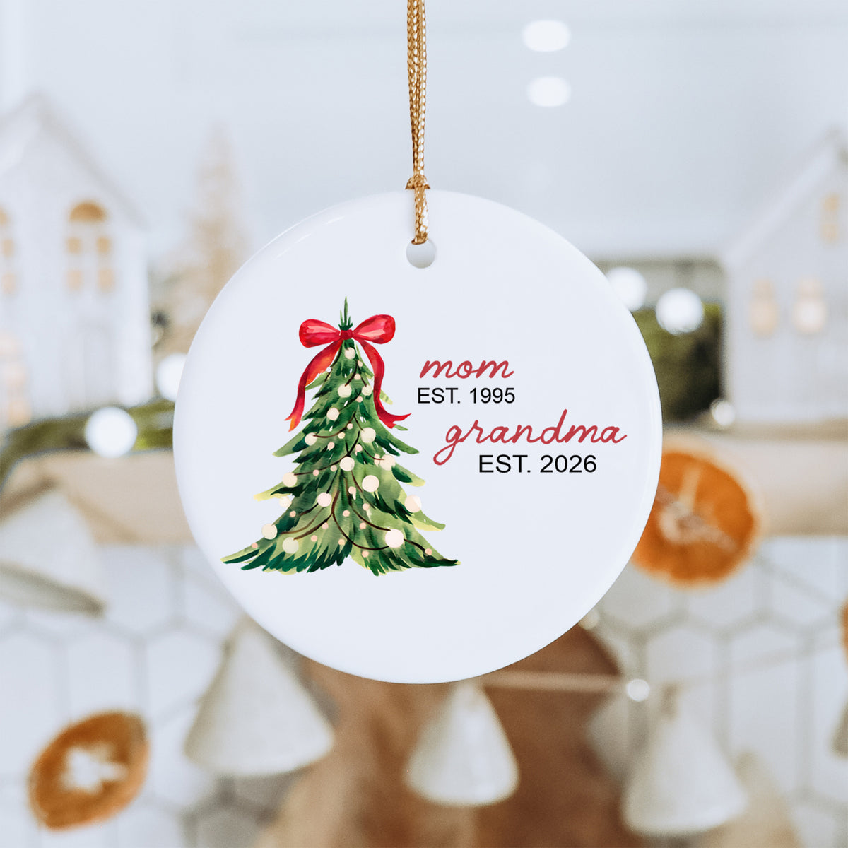 Personalisierter Christbaumschmuck „Von Mama zu Oma“