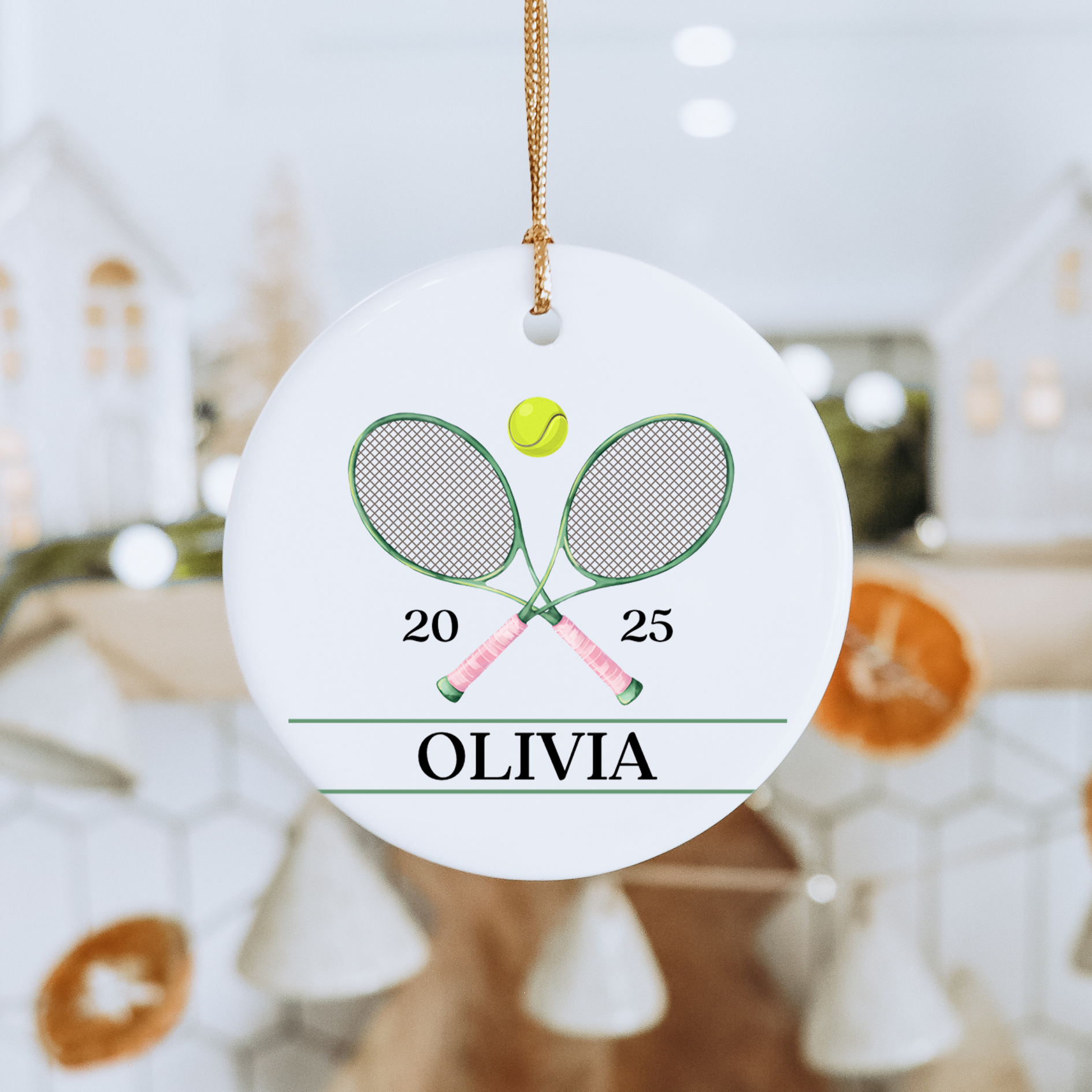 Personalized Tennis Ornament