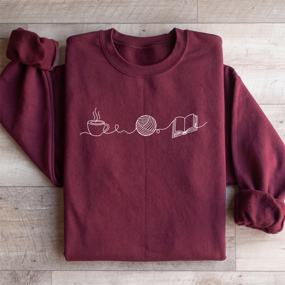 Coffee Yarn And Book Sweatshirt