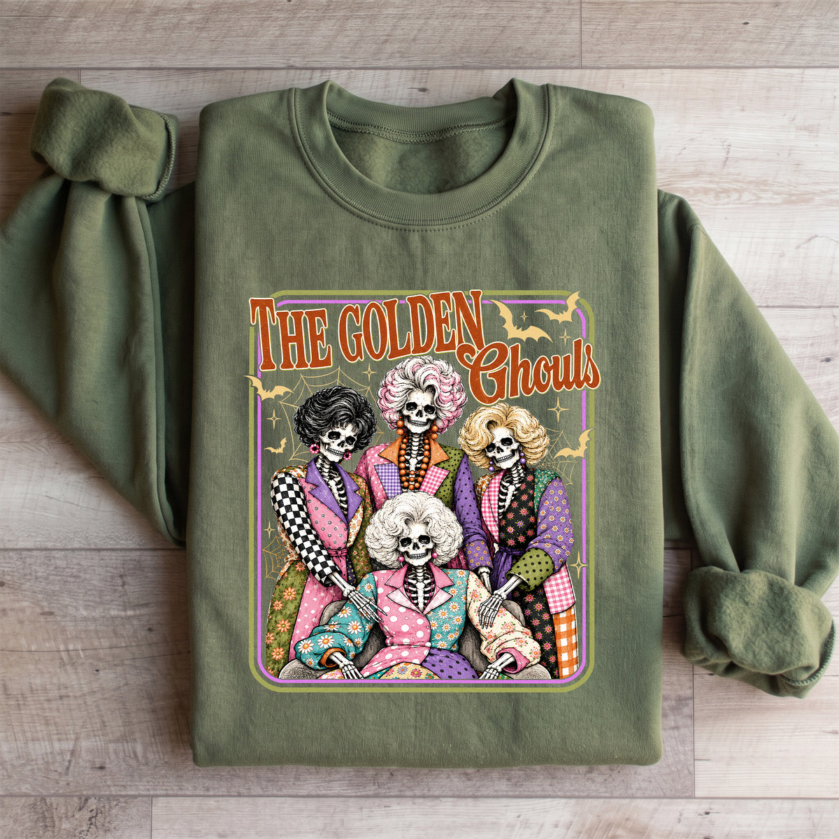 Damen-Sweatshirt „The Golden Ghouls Skeleton“