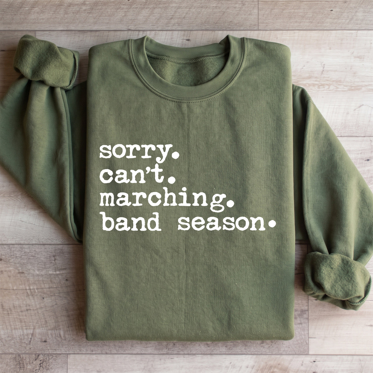 Sorry Can't Marching Band Season Band Mom Cozy Fleece Sweatshirt