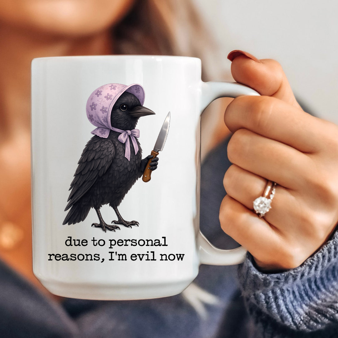 Funny Evil Crow Mug