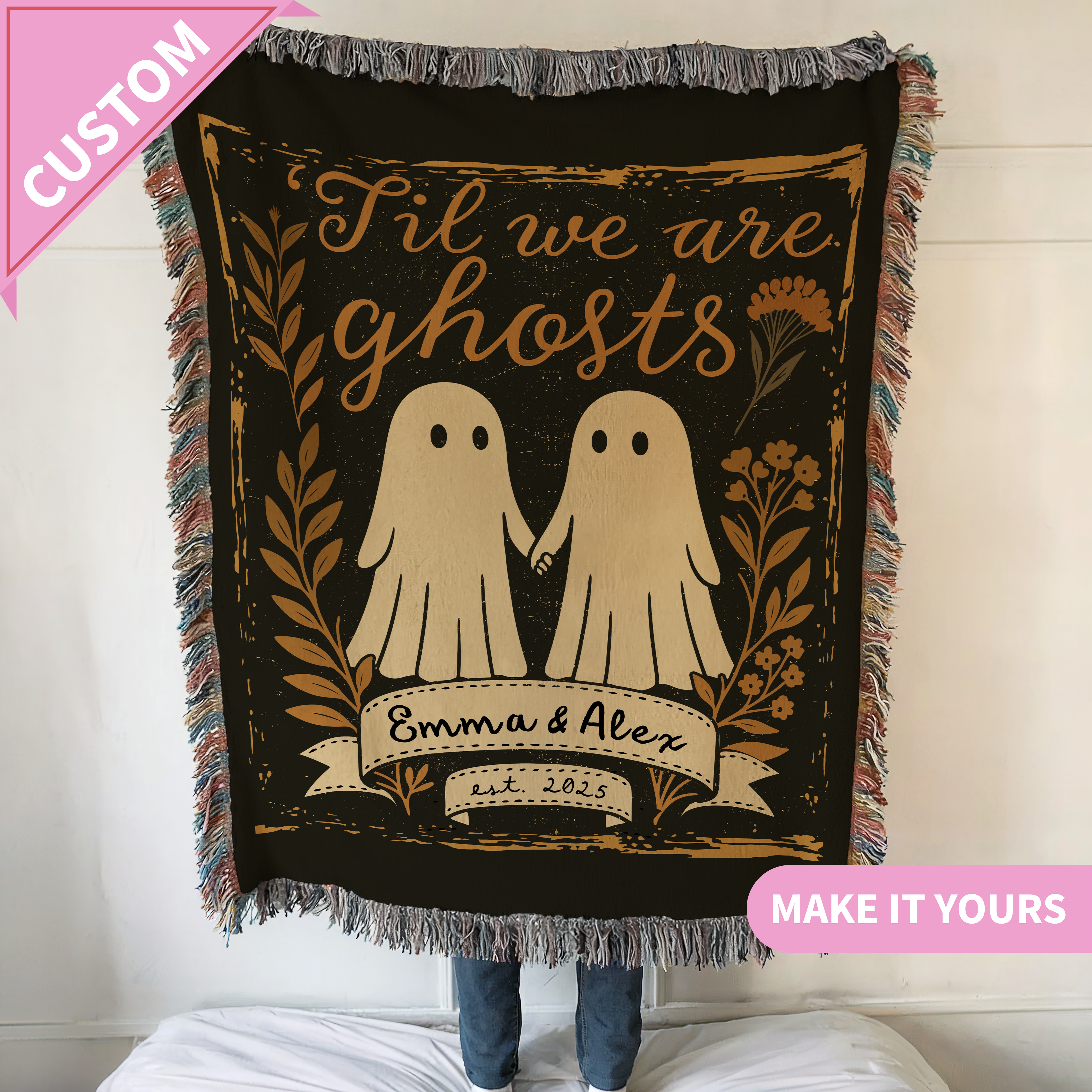 Ghost Couple Til We Are Ghosts Blanket