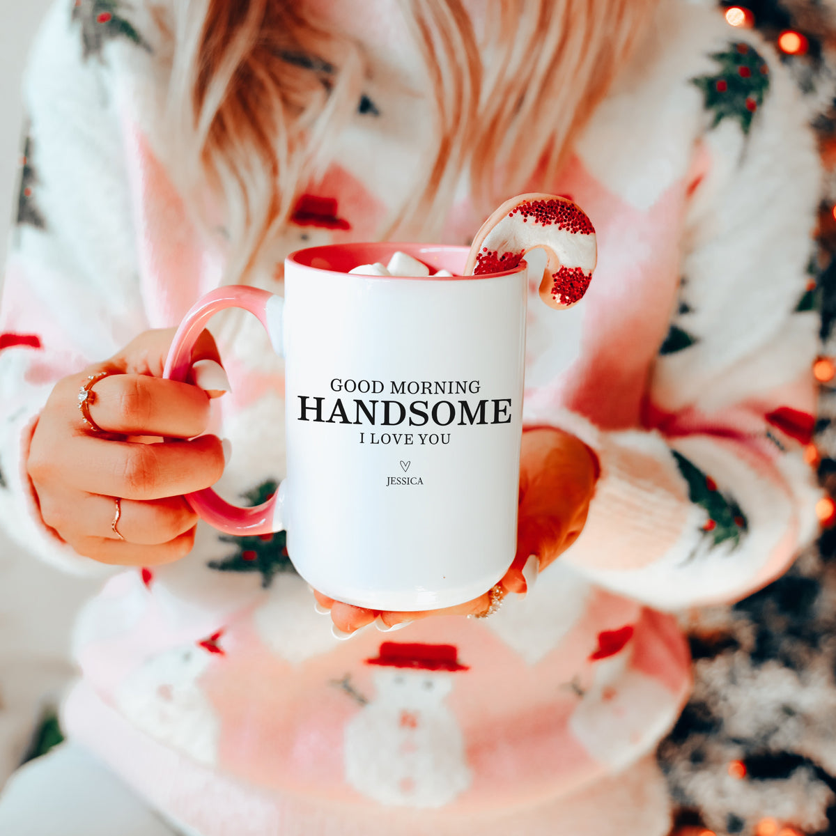 Taza personalizada de buenos días, guapo