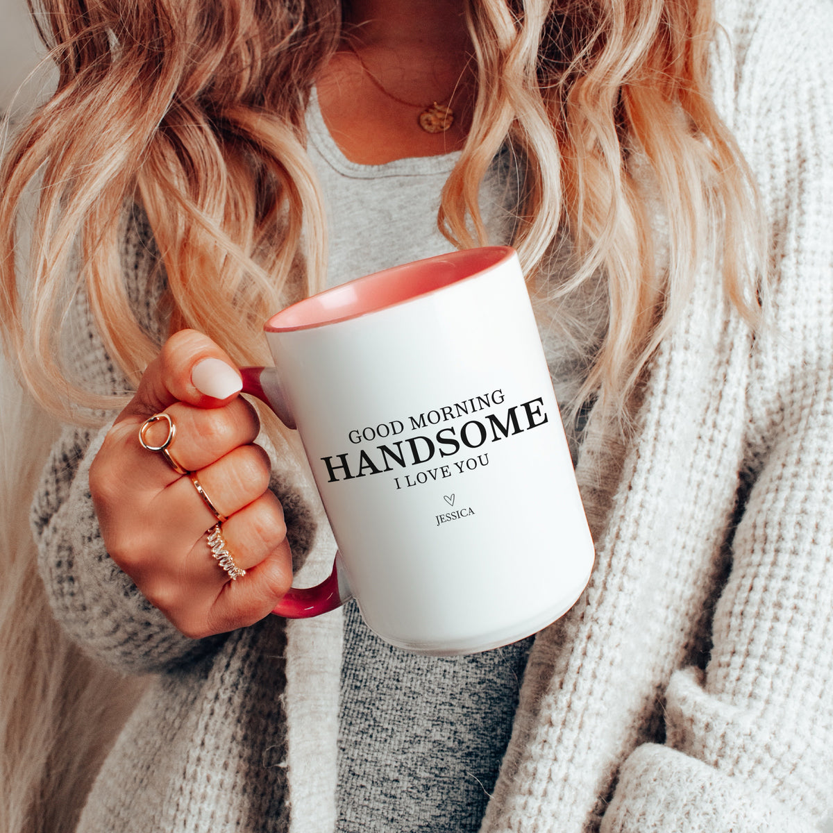 Taza personalizada de buenos días, guapo