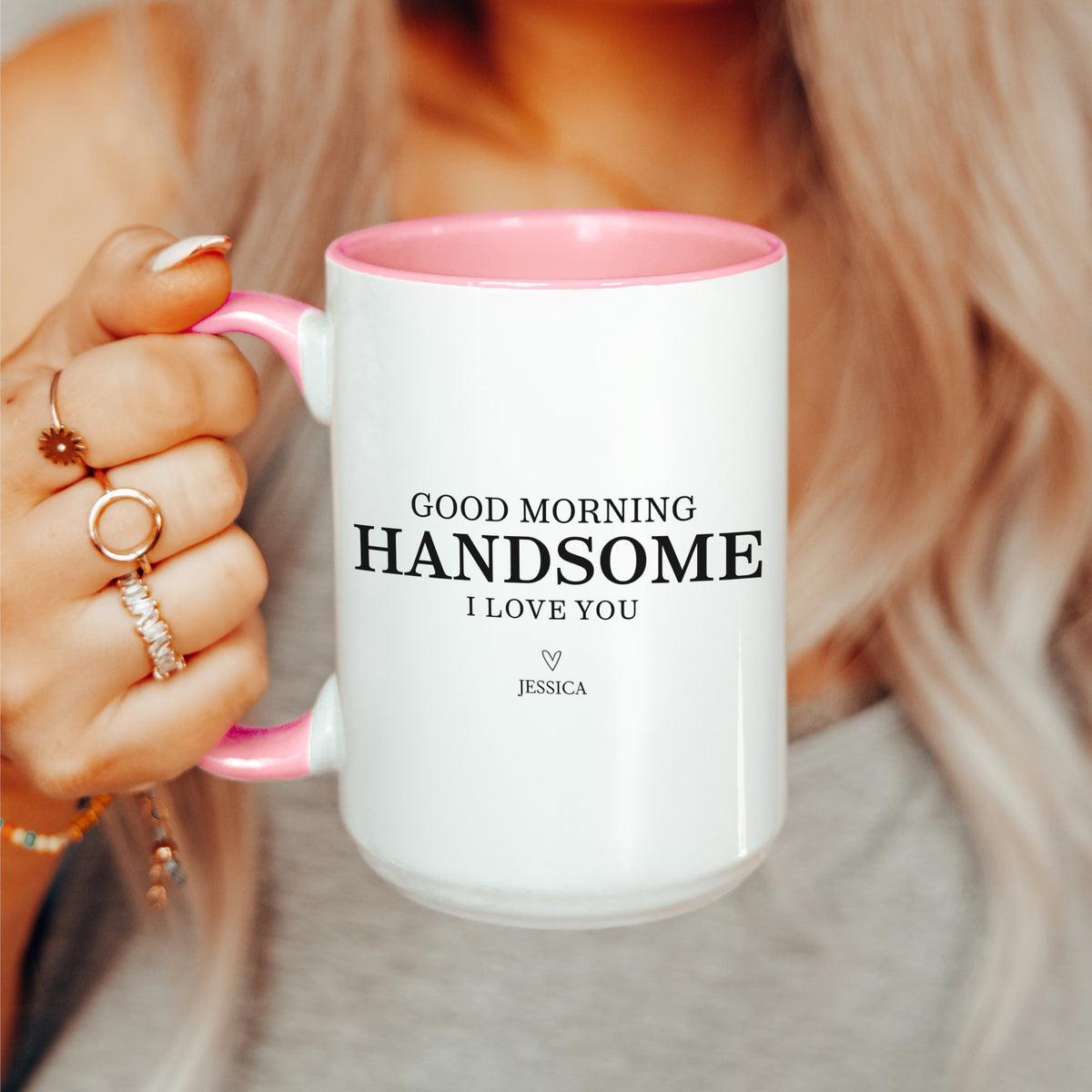 Taza personalizada de buenos días, guapo