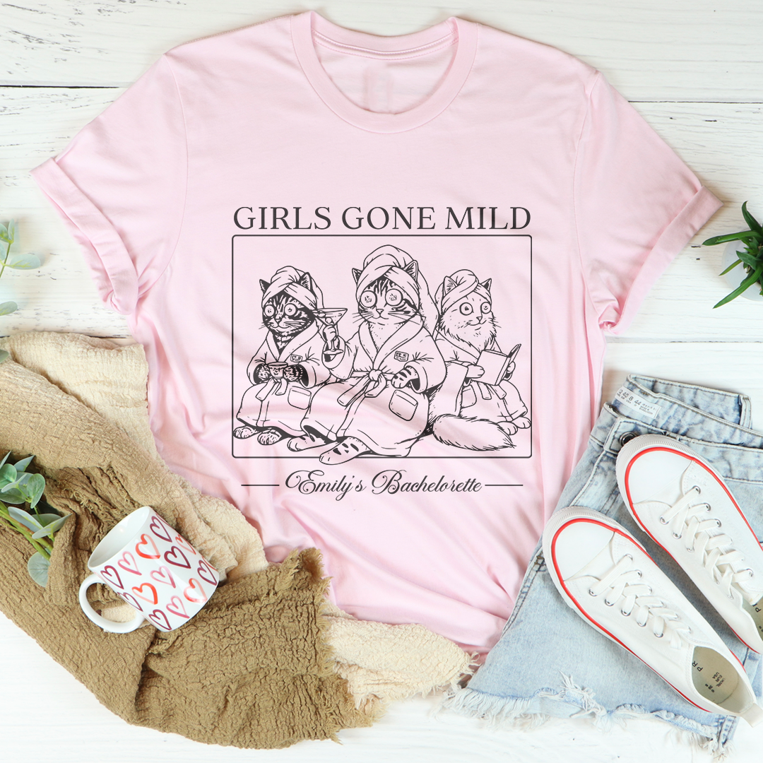 Personalized Girls Gone Mild Bachelorette Cat Tee