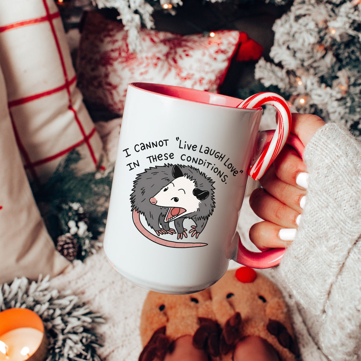 Tasse „Unter diesen Umständen kann ich nicht leben, lachen und lieben“