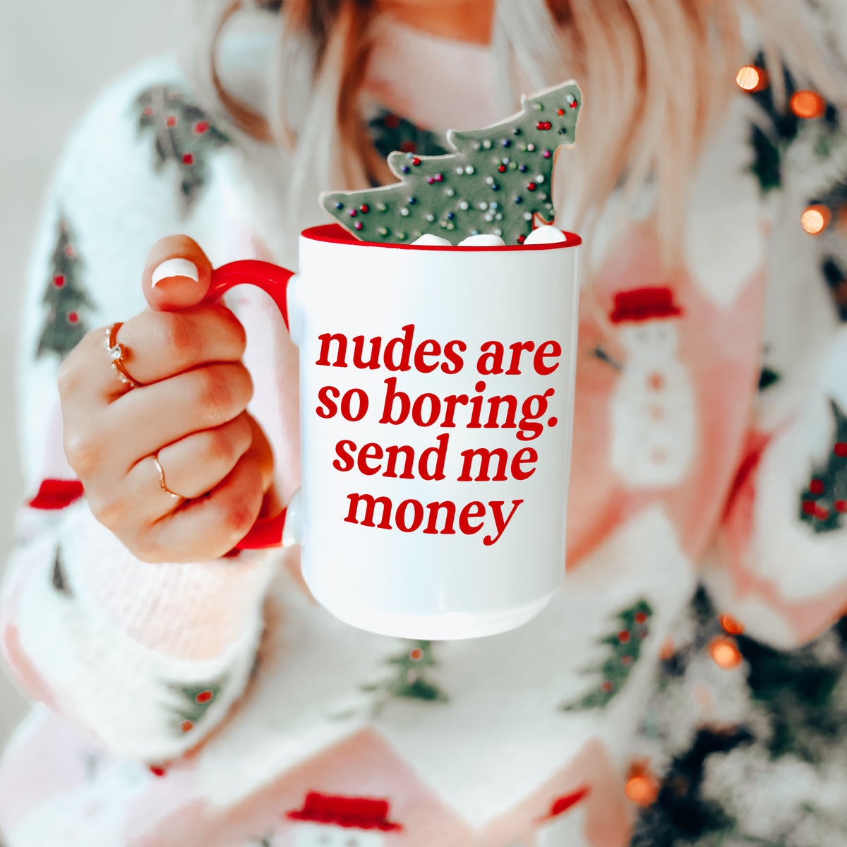 Tasse „Nackte sind so langweilig, schick mir Geld“
