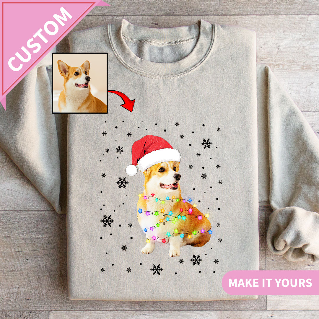 Custom Christmas Dog Pet Ugly Holiday Sweatshirt