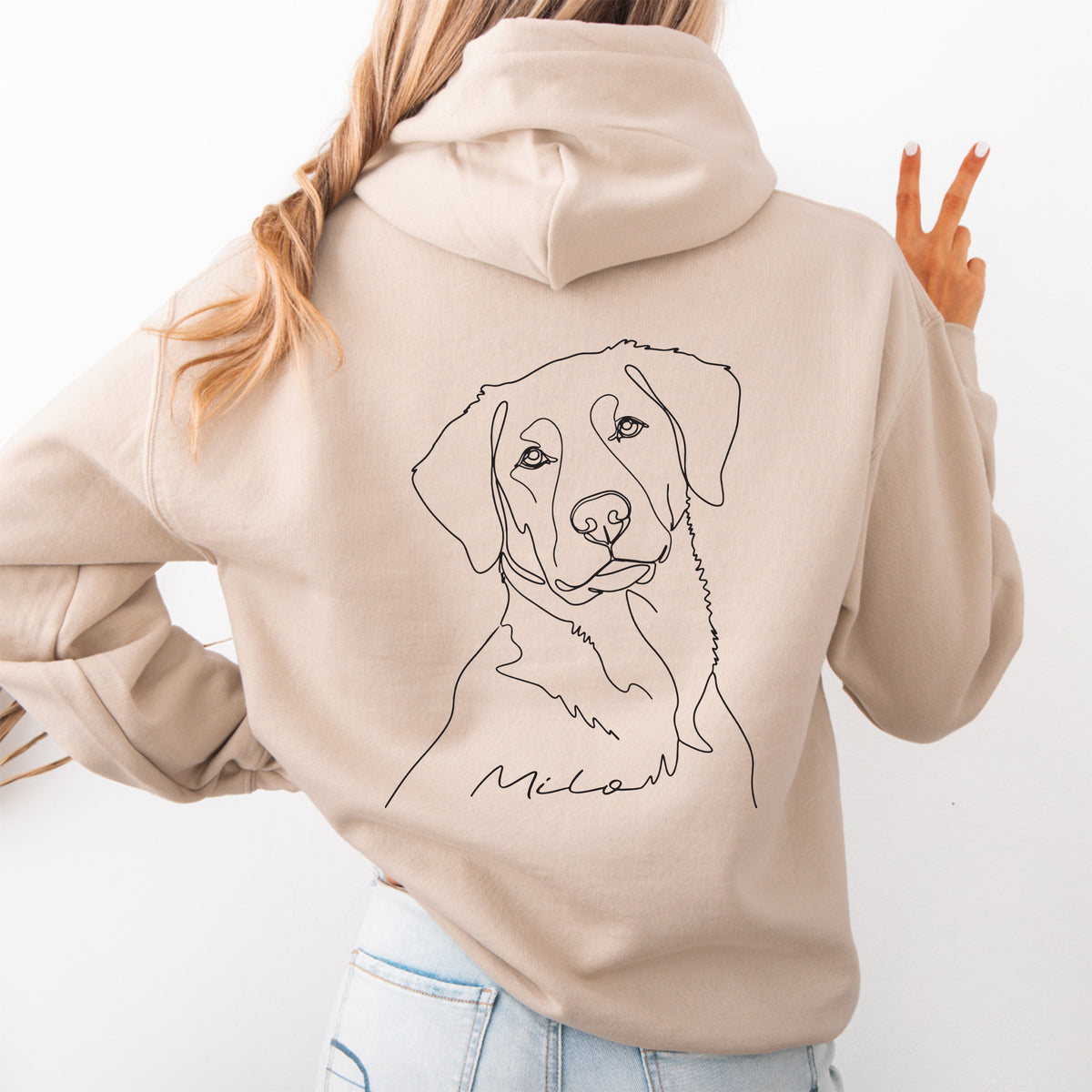Personalisierter Hoodie mit Haustierfoto
