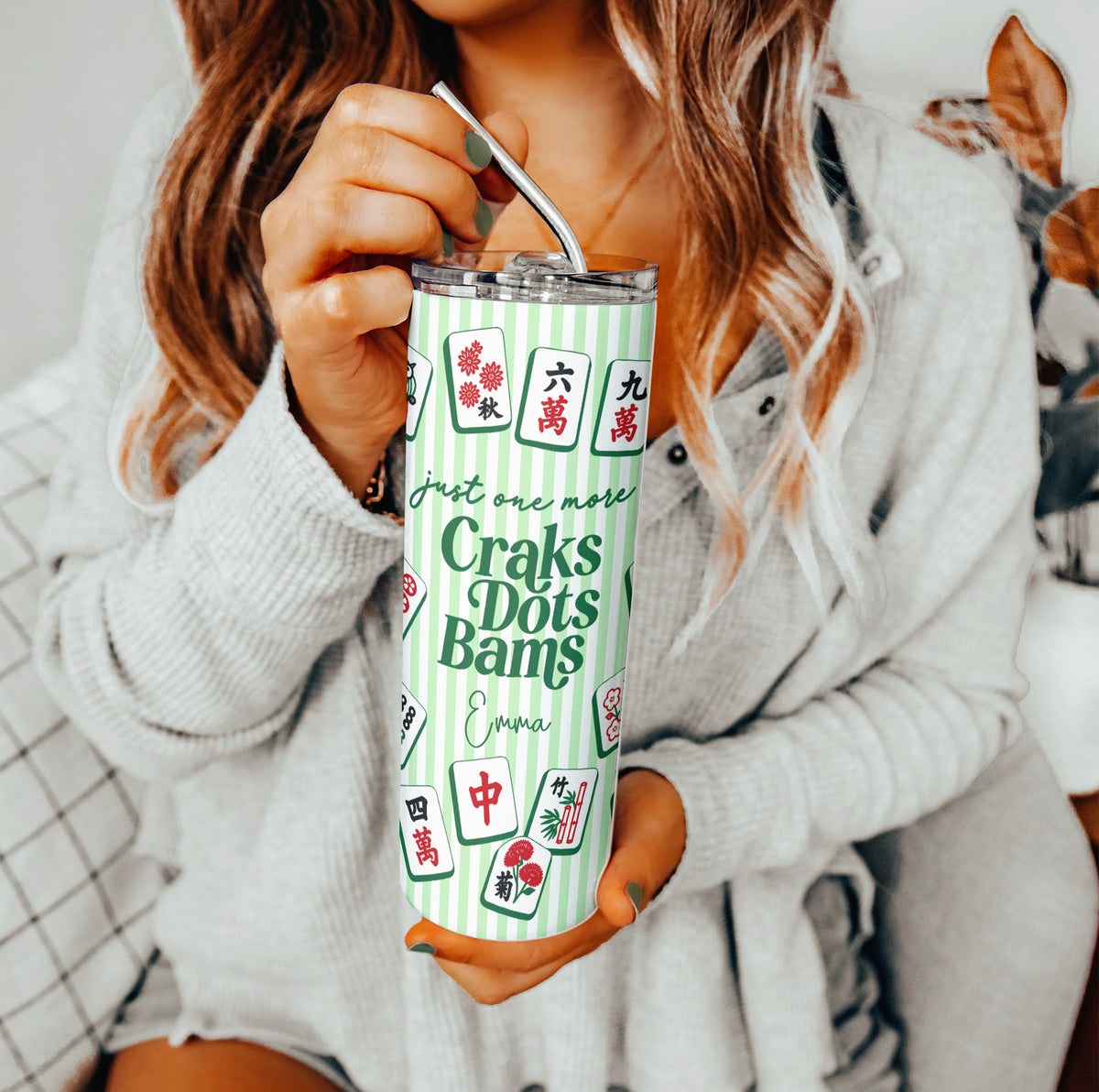 Personalized Mahjong Tumbler With Name