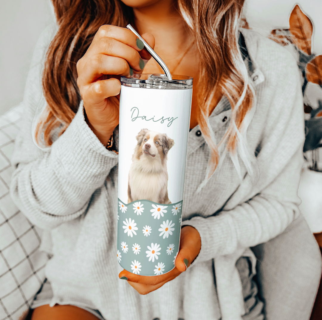 Personalized Dog Photo Tumbler