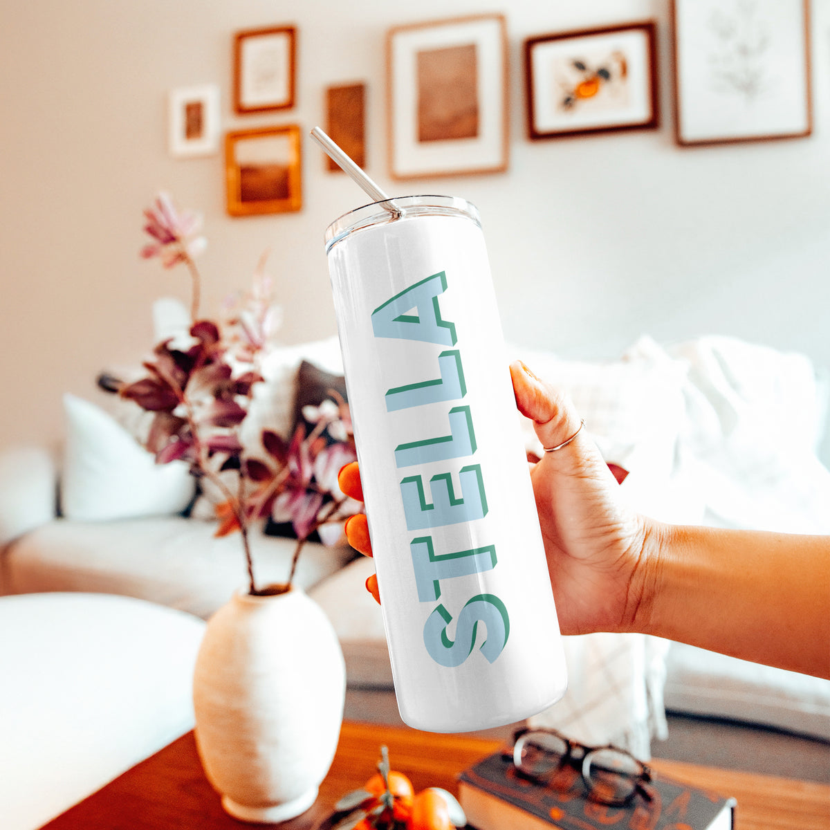 Personalized Shadow Name Tumbler