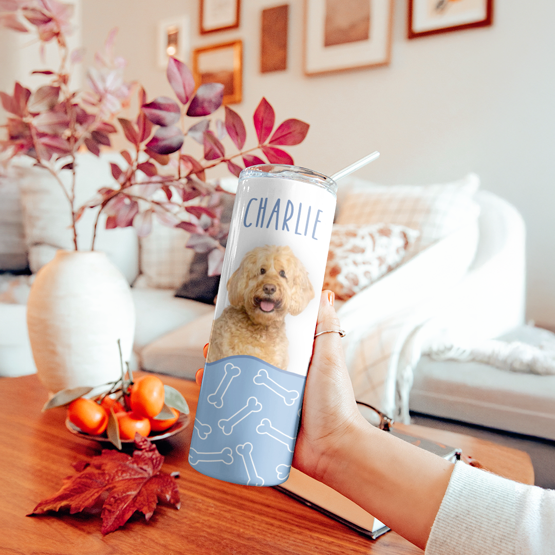 Personalized Dog Photo Tumbler