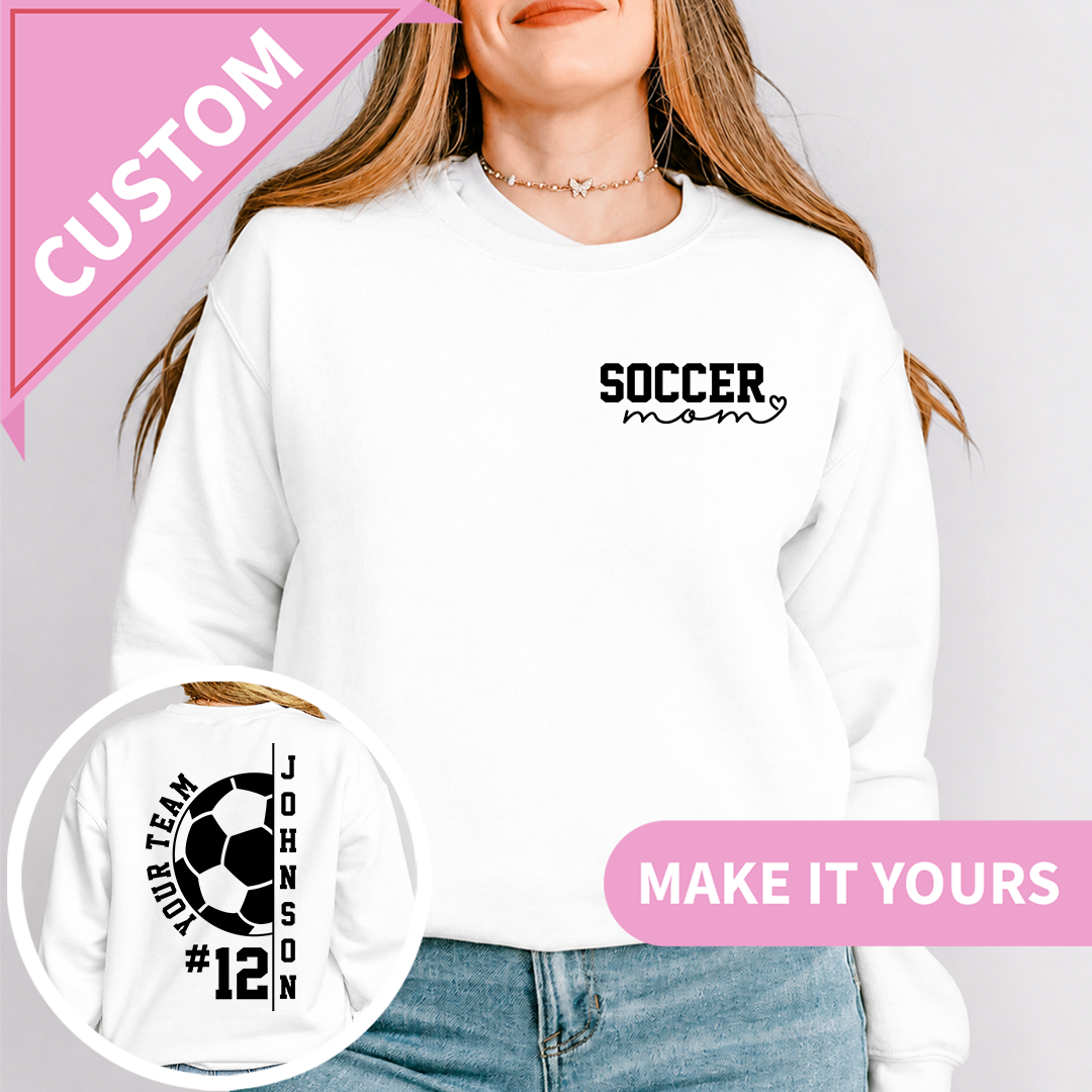 Custom Soccer Mom with Pocket Design Sweatshirt