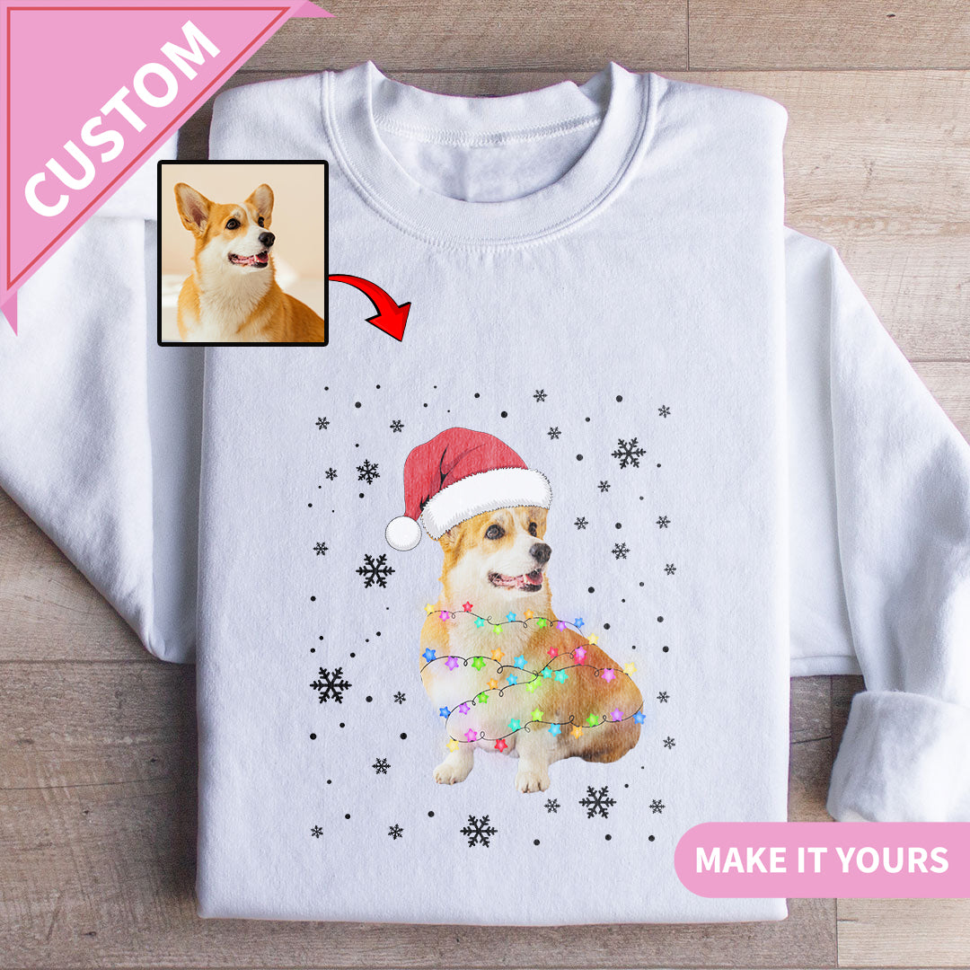 Custom Christmas Dog Pet Ugly Holiday Sweatshirt