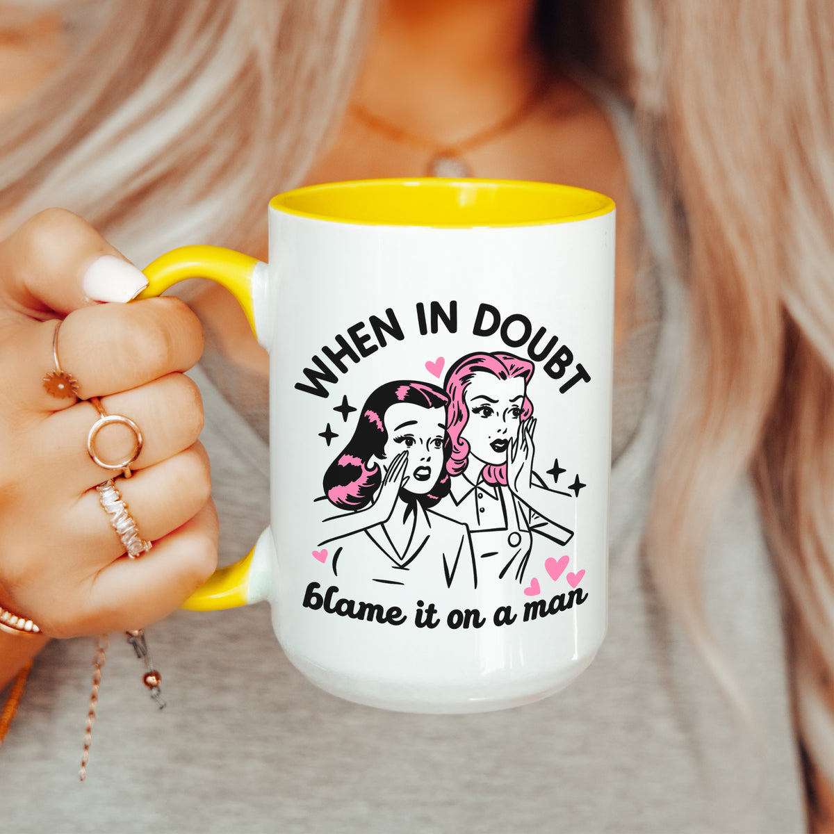 Wenn du Zweifel hast, gib einem Mann die Schuld Tasse