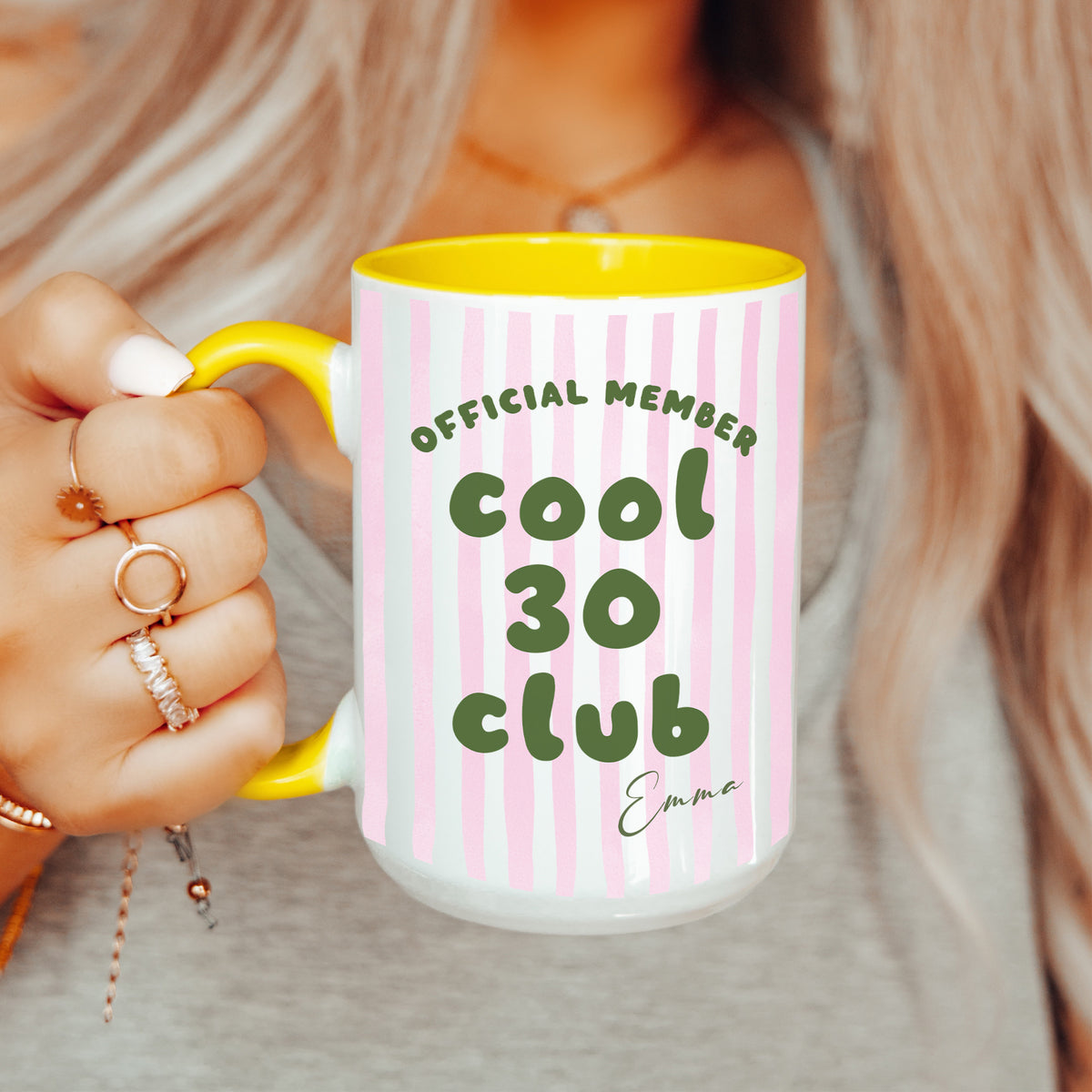 Personalisierte Tasse für den Cool 30 Club